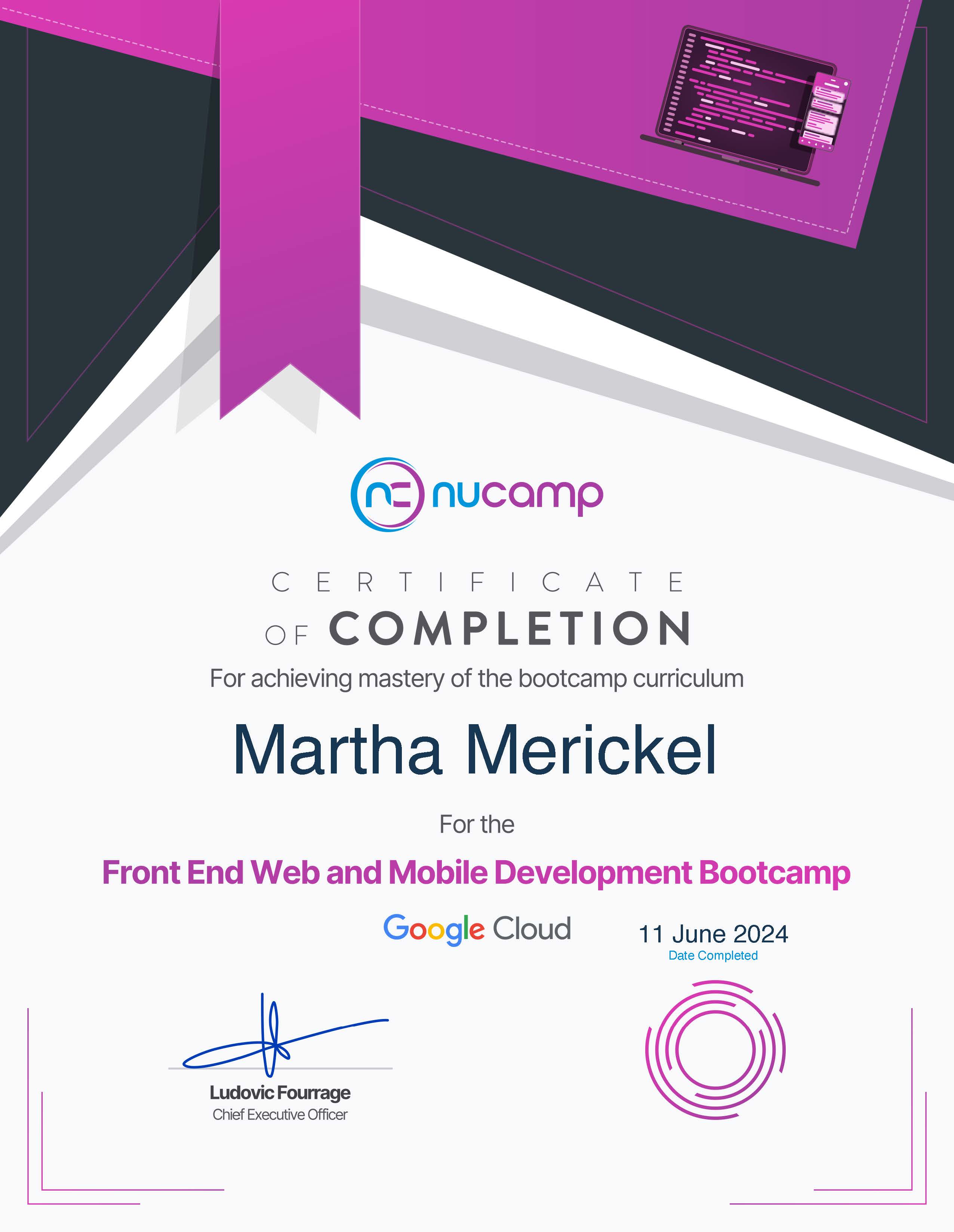 NuCamp Certification 2