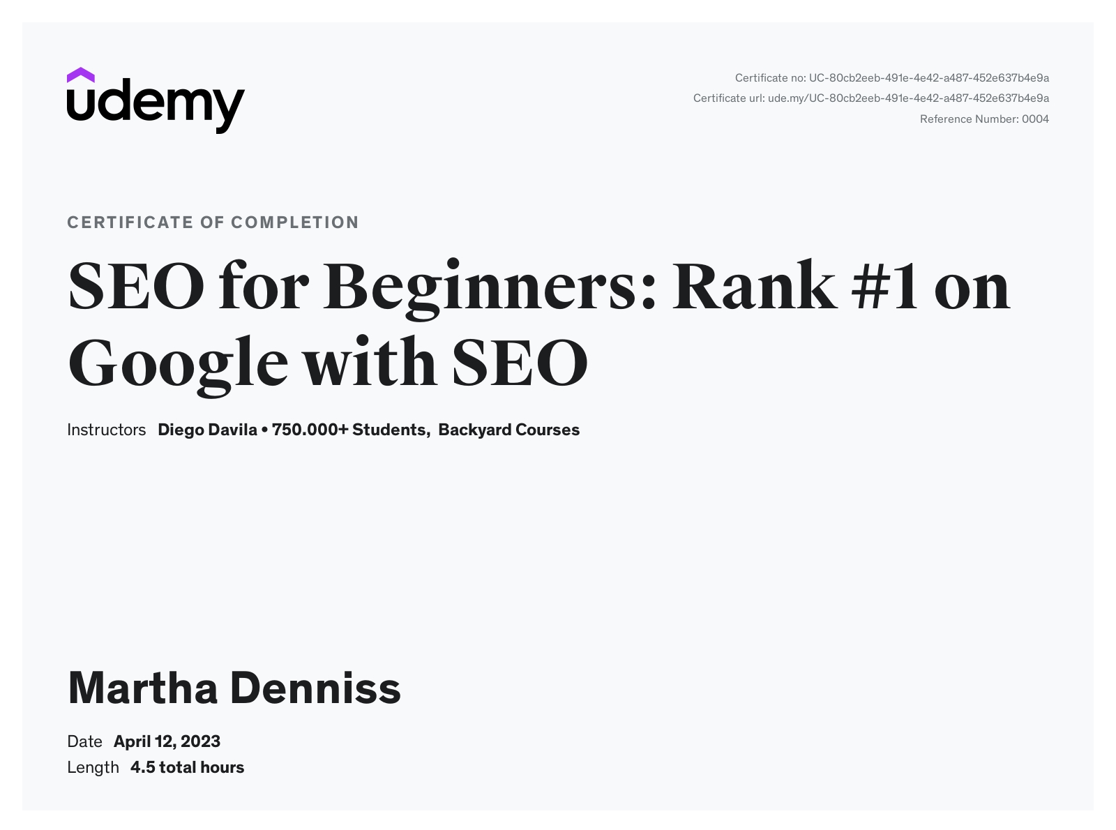 Udemy Certification 1
